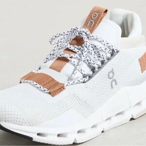 On Running Women's White and Tan Sneakers